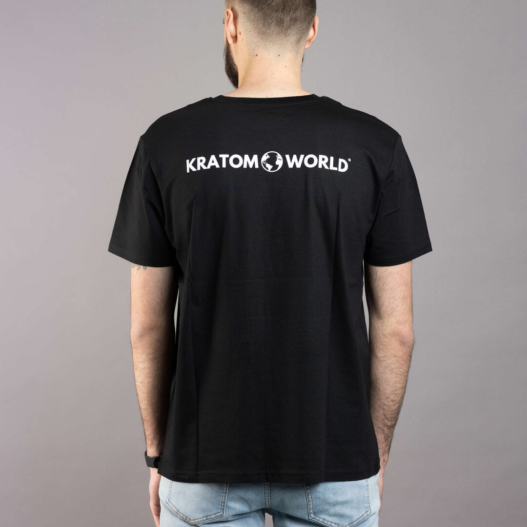 kratom world herren tshirt kratom t-shirt baumvolle herren green maeng da back