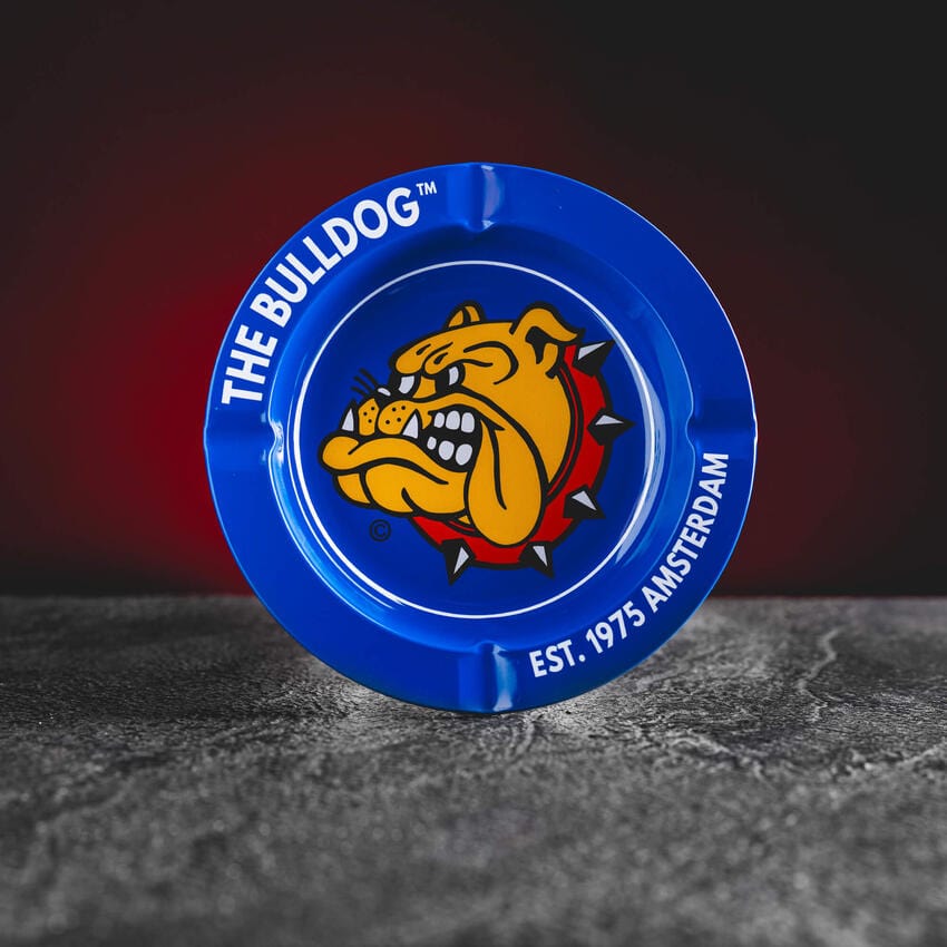 Kratom World Bulldog Amsterdam Aschenbecher Metall Glas Verkauf Kratomworld blauer Blechaschenbecher Bulldog