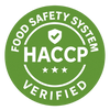 Das HACCP-Zertifizierungslogo bestätigt das Engagement von Kratom World, die höchste Qualität und Sicherheit seiner Produkte zu gewährleisten.