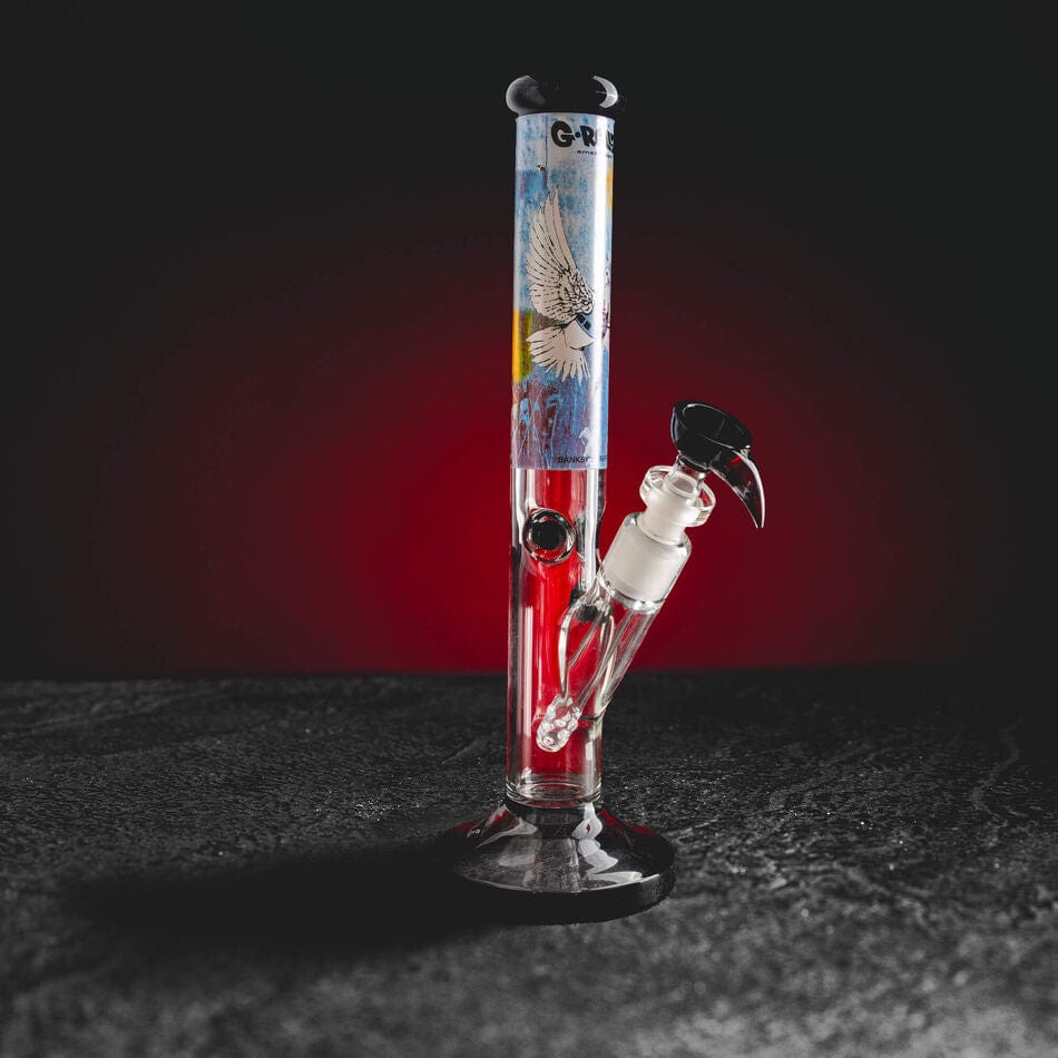 Kratom World Bongglas Banksy kugelsichere Taube CBD Kratomworld