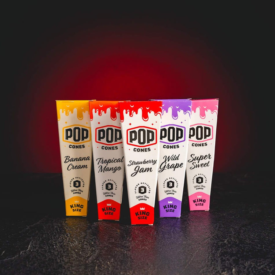 Kratom World Pop Cones Preroll Cone Geschmack Kratomworld verkauft fruchtige Aromen zusammen