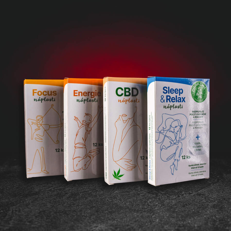 Funktionelle Pflaster 12 Stk. – Varianten CBD, Energie, Focus und Schlaf & Relax Parches Funcionales 12 uds. – variantes CBD, Energía, Focus y Sueño & Relax Functionele Pleisters 12 st. – varianten CBD, Energie, Focus en Slaap & Relax