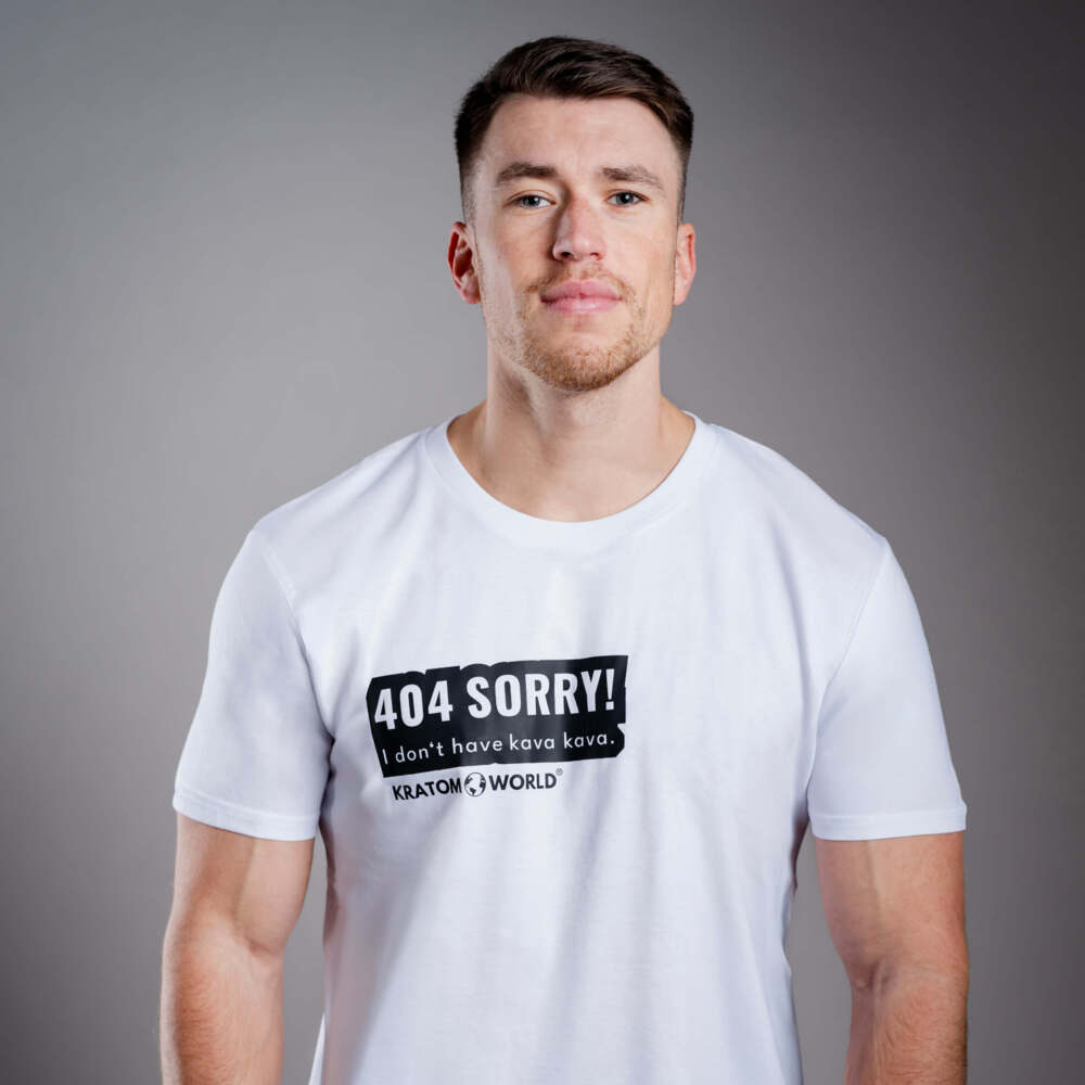 Kratom World Herren T-Shirt mit dem Motiv „sorry I don’t have kava kava” – originaler Merch für Kratom-Liebhaber und Fans der Marke Kratom World, stilvolles Streetwear-Design mit auffälligem Druck, bequemes T-Shirt für den täglichen Gebrauch, ideal für die Stadt, Events oder als Sammlerstück für die Kratom-Community