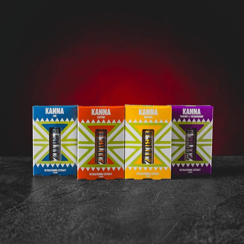 Kanna Blitz Extrakt 1g – vier Varianten: Focus, Speed, Boost und Clarity. Premium-Kanna-Extrakt aus den Niederlanden zur Unterstützung von Stimmung, Energie, Konzentration und geistiger Frische. Sammlerprodukt mit einzigartigen Wirkstoffkombinationen.