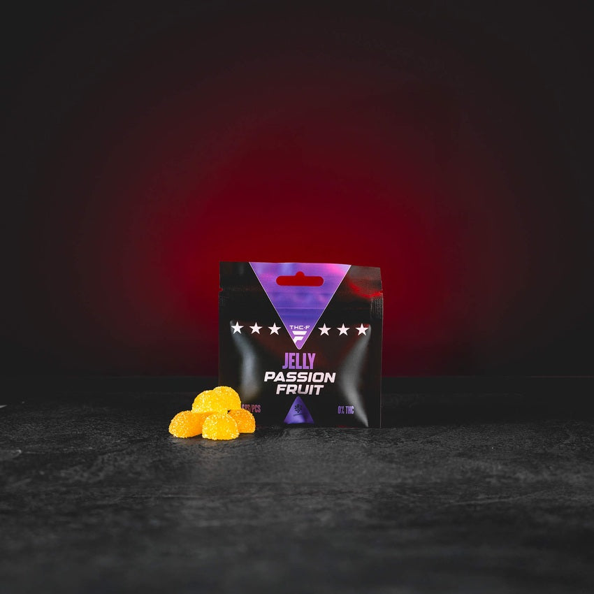 THF Jelly Passion Fruit – Fruchtgelée mit tropischem Maracuja-Geschmack für kreative und leichte mentale Energie.
