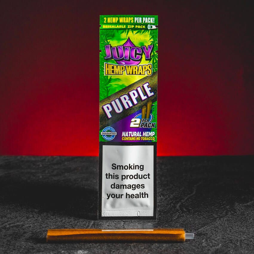 Juicy Hemp Wrap Hanfwickel für Federkiele Pro Packung 2 Stück pro Packung manic purple grape